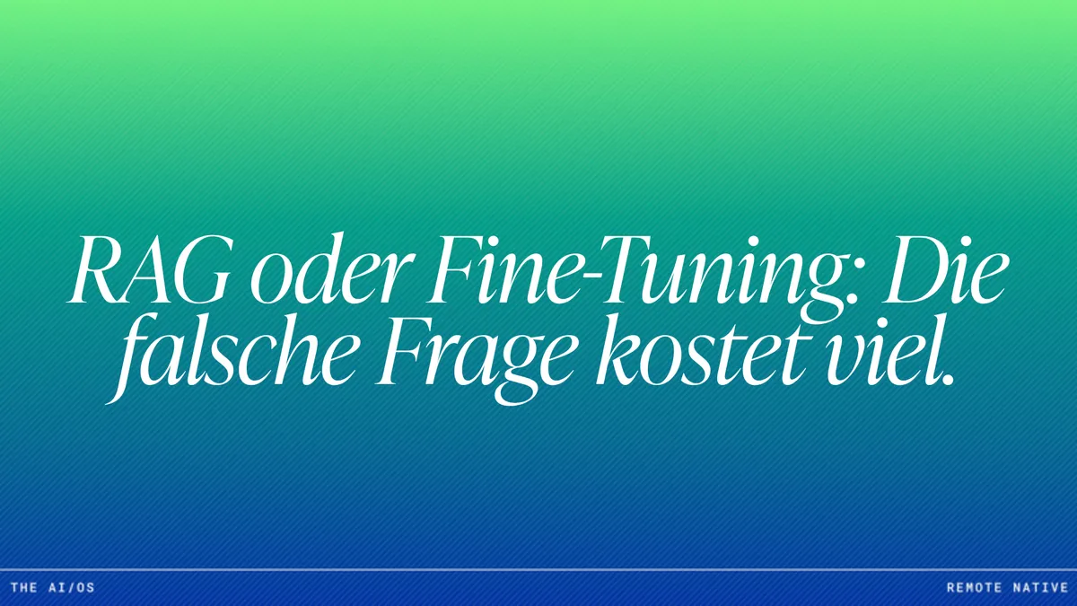RAG vs. Fine-Tuning vs. Prompt Engineering: Ein Entscheidungsframework