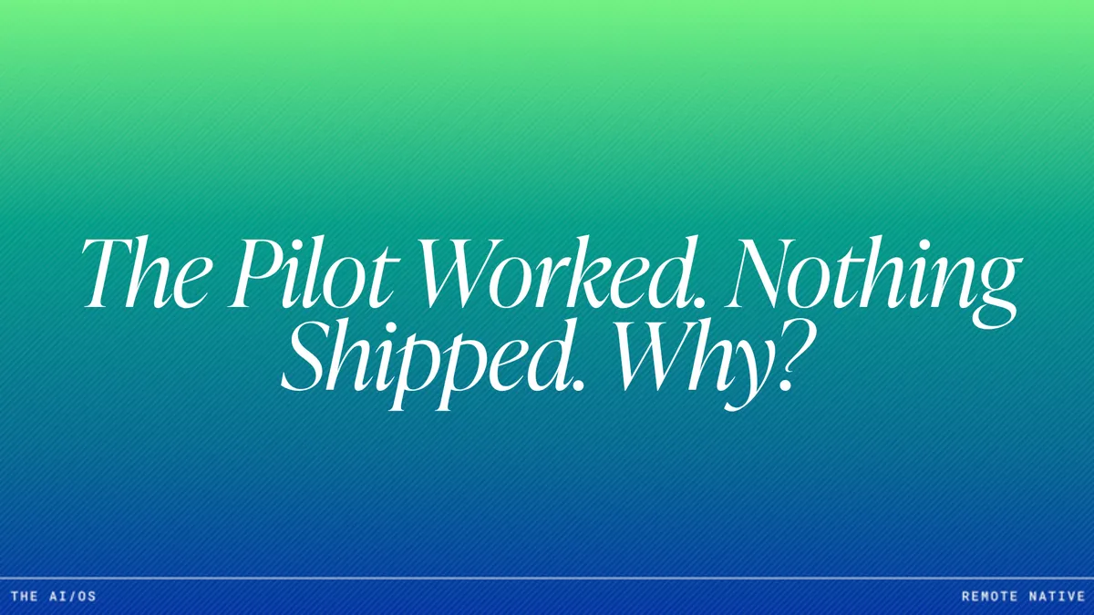From AI Pilot to Production: Why Most Pilots Never Ship and How to Beat the Odds