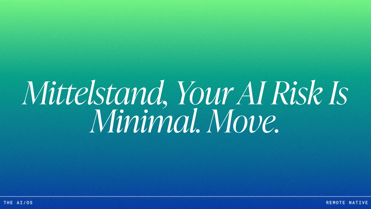 What the EU AI Act Means for Mittelstand Companies (And What It Doesn't)