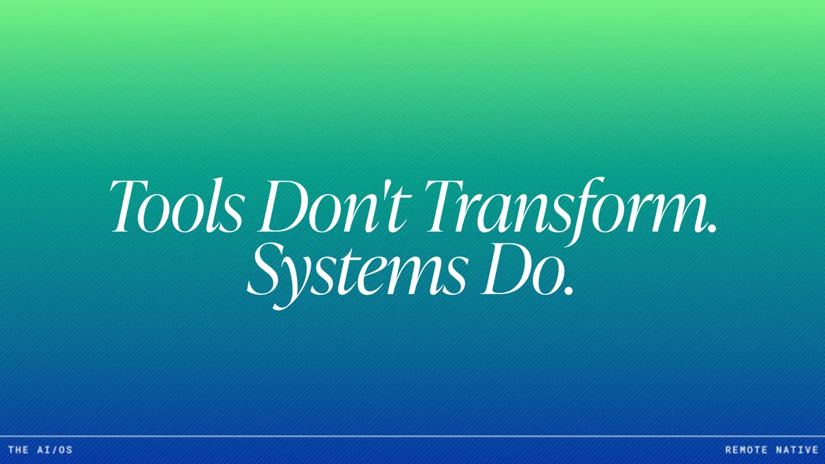 Why AI Stalls at Level 01: The Tool Trap and How to Break It